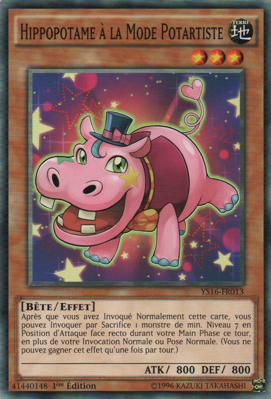 hippopotame à la mode potartiste